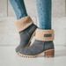 A-1 Women's Mid-calf Boots With Thick Heels And Lambskin Wool For Winter_vogvips.com