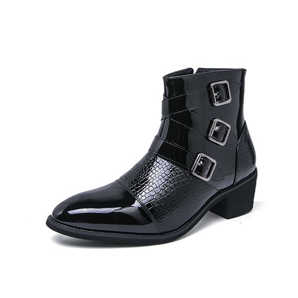 New Fashion Chelsea Boots Men's Brown Retro High-top Men's Boots European And American Fashion Boots British Gentleman Leather Boots_vogvips.com