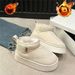 Women's Thick Soled Snow Boots, 2025 New Arrival, Fleece Lined, Thickened Short Cuff Fur Short Cuff Cotton Boots, Bread Loaf Shoes, Heel Enhancer_vogvips.com