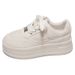 Thick Bottom Lock Small White Shoes Female Small Height Show Thin Comfortable Light Leisure Sports Shoes_vogvips.com