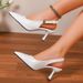 Cross-border Foreign Trade Plus-size Women's 2026 Summer Pointed Toe Stiletto Heel Open-back Closed-toe Strap Sandals_vogvips.com
