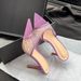 YX Open-Toe Pointed Mesh Rhinestone Sexy Slip-On For Women, Summer Outdoor Elegant Thin-Heeled High-Heel Sandals_vogvips.com