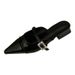 2025 Spring New Chunky Heel Closed Mules For Women Slip-On Pointed Toe Mary Jane Silver Shoes_vogvips.com