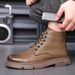 European Warm Series Martin For Men 2025 New Fleece-Lined High-Top Work Trendy Genuine Leather Wool Cotton Shoes Warm Snow Boots_vogvips.com