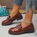 Small Leather Shoes Women's New Thick Heel Single Shoes Large Size Platform Shoes Loafers_vogvips.com