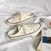 Little Daisy Half Dragged Canvas For Women Spring/Summer New Style Student Korean Edition One Step Heel Lazy Shoes_vogvips.com