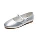French Bow Mary Jane Shoes Women's Flat Bottom One Word With Light Mouth Single Shoes With Skirt_vogvips.com