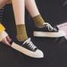 Spring New Big Toe Canvas Female Students Korean Version Thick Soled White Low Top Casual Shoes For Sports_vogvips.com