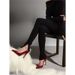 Women's Red Pointed Toe Stiletto Heels With Rhinestones – Elegant French-Inspired Wedding & Party Pumps Single Shoes_vogvips.com