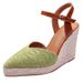 Women’s Shoes New Style Wedge Heel Thick Sole High Heel Women's Shoes Closed Toe Slippers Buckle Straw Rope Sole_vogvips.com