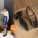 Square Toe Leather Work Shoes Women, Soft Sole, Comfortable For Long Standing, Professional Office Shoes, High Chunky_vogvips.com