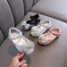Girls Princess Square Mouth Rhinestone Bow Mesh Single Shoe Shoes_vogvips.com