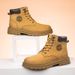 Top Leather Thick-soled Large-size Martin Boots Men's Rhubarb Boots High-top Outdoor Tooling Boots Velvet Men's Short Boots_vogvips.com