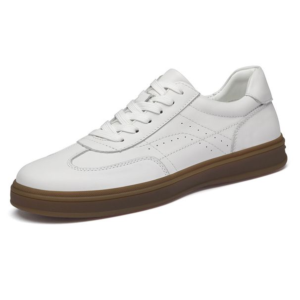 Leather Casual Shoes Little White Shoes Breathable Soft Sole First Layer Cowhide Men's Board Shoes Sports Hundred_vogvips.com