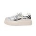 Women's Same Style Genuine Leather Thick Bottom Breathable White Shoes Round Toe Lace Up Casual Sneakers Women's Height Increasing Sports Shoes_vogvips.com
