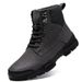 Men's Shoes Invisible Height Increase Men's High-top Martin Boots Retro Tooling Boots Flat Boots_vogvips.com