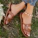 2025 Cross-Border Foreign Trade Large Size Flat Heel For Women, European And American Fashion One-Strap Beach Sandals_vogvips.com
