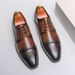 Cross-Border Plus Size Pointed Toe European And American Business Formal Leather Fashion Derby Wedding Men's Three-Toe_vogvips.com