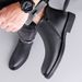 European Warm Series Wide Last Toe Side Chain Denim Style Trendy Men's Martin Boots Mid-Calf Warm Non-Slip Rubber Sole Single Cotton Shoes_vogvips.com