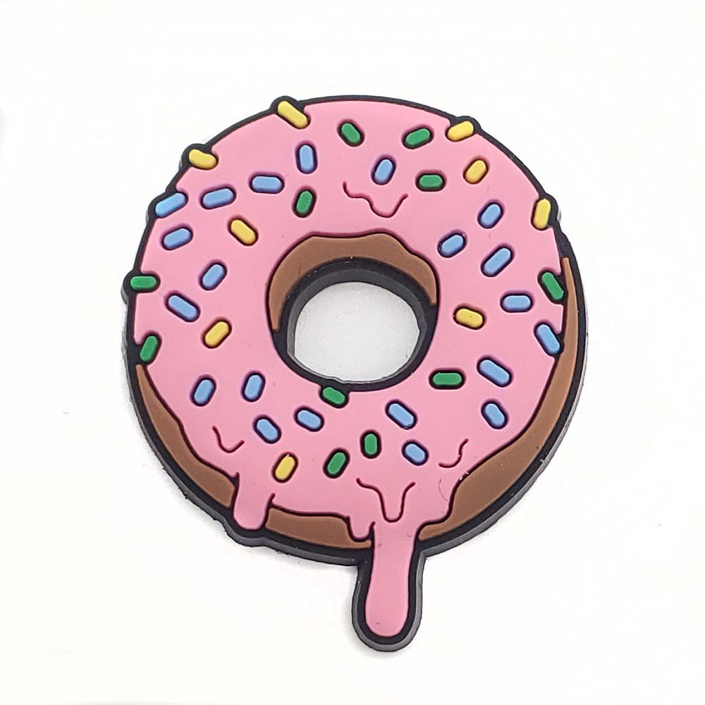 Donut Milk Tea Cute Shoe Flower Shoe Buckle Soft Glue Removable Decorative Buckle_vogvips.com