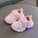 Children's Light-Up Dad 2026 Spring New Fashionable Girls' Flower Breathable Sneakers Baby Casual Shoes_vogvips.com