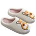 Quirky Cute Short-Legged Corgi Embroidered Cotton For Men And Women Winter Comfortable Furry Slippers Pet_vogvips.com