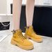 Big Yellow For Children New Autumn Trendy Cool Women's Shoes Stylish Versatile Martin Casual Short Boots_vogvips.com