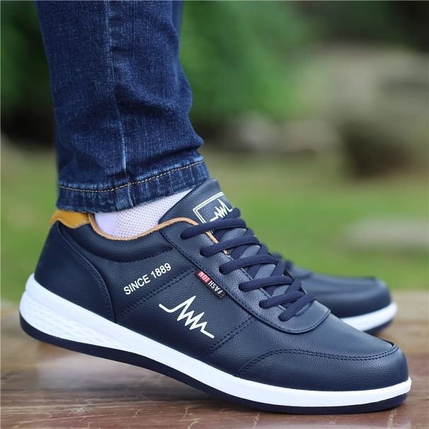 Men’s Shoes new leather sports shoes men's white trendy shoes men's casual sneakers men_vogvips.com