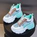 2024 New Summer Height Increasing White Sneakers For Women Spring Mesh Casual Sports Breathable Dad Shoes Internet_vogvips.com