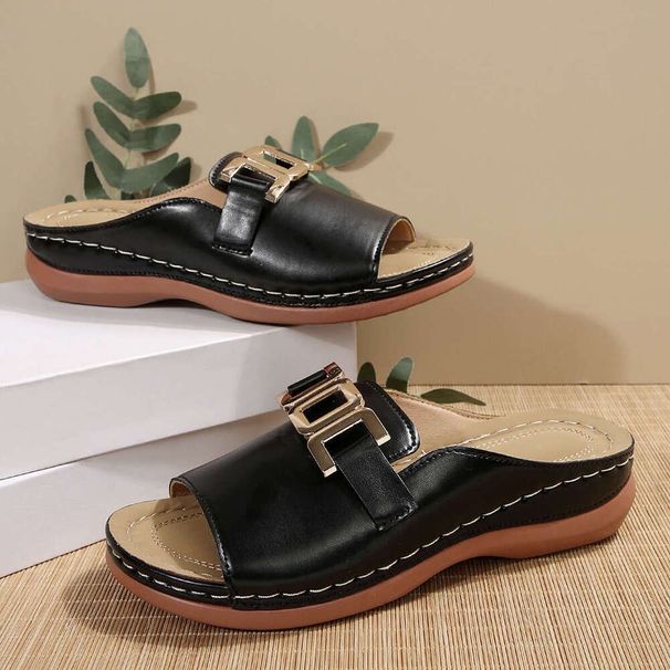 Sandals Women Summer Wedges Slides Slippers Lightweight Work Shock Absorption Breathable Casual Party Waterproof Women's_vogvips.com
