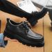ShoeVault Dropshipping Autumn Unique New Style Big Square Toe Thick Sole Personality Derby Business Formal Leather Shoes For Men_vogvips.com