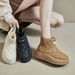 Fleece-Lined High-Top Snow Boots For Women 2025 Winter New Style Student Ins Korean Version Warm Casual Cotton Shoes_vogvips.com