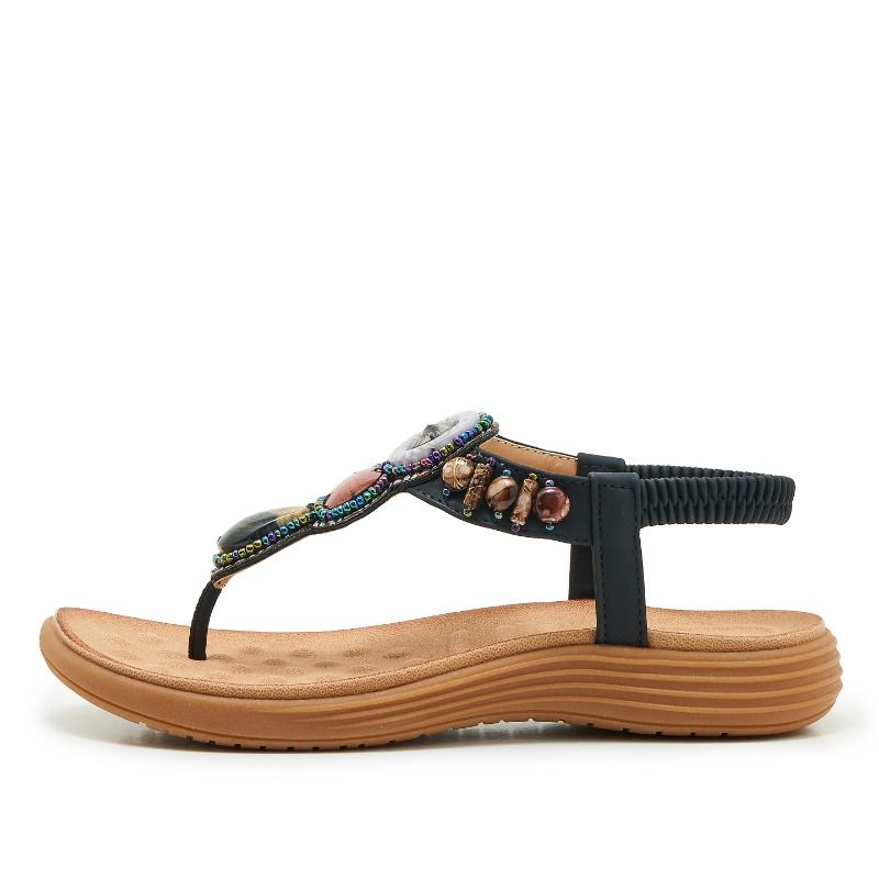 New 2026 Spring Bohemian Wind Wood Beads With Drills, Light And Comfortable Sweat-proof Mother Sandals_vogvips.com