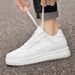 Invisible Inner Heightening Board Shoes Thick-soled Little White Shoes Muffin Shoes Low-top Cowhide Surface Sports Shoes Casual Shoes_vogvips.com