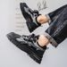 New Leather Spring Men's Shoes High-top Men's Heightening Tooling Martin Boots_vogvips.com