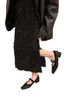 Sharp Pointed Niche Versatile Thick Heel Splicing Black Commuting Single Shoe Women's Spring Autumn French Mary Jane_vogvips.com