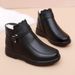 New Cowhide Cotton Shoes Real Wool Soft Bottom Non-Slip Midd-Aged And Elderly Mom Leather Boots Factory Direct_vogvips.com