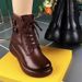 2023 Autumn Winter New Women's Leather Warm Flat Comfortable Non-Slip Martin Boots_vogvips.com