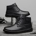 First Layer Cowhide Martin Boots Men's Genuine Leather High-top Casual Board Shoes Thick-soled Velvet Thermal Cotton Boots Medium Tube_vogvips.com