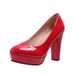 wangjia Wangjia Four Seasons Formal Work Women S Large Size Black High Heels Etiquette Round Toe Chunky Heel_vogvips.com