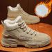 Winter Men's Work Shoes Are Trendy And Versatile, With Thick And Warm Cotton Shoes And Ankle Boots_vogvips.com