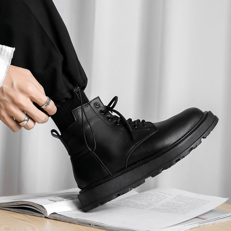European Warm Series 2025 Autumn New Men's Shoes Korean And Japanese Style Thick-Soled Martin Boots_vogvips.com