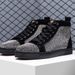 European Style Red-soled Trendy ACL Rhinestone Couple's High-top Shoes For Men, Casual Nightclub Wear_vogvips.com