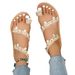 2025 Summer New Toe-Loop For Women, Plus Size Bohemian Floral Vacation Style Flat Beach Sandals_vogvips.com
