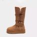 Grey Fleece Thick-soled Long Snow Boots For Women's Winter New Style Warm Cotton Shoes_vogvips.com