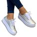 23 Autumn Round-Toe Cross-Border Foreign Trade Large Size European And American Casual Lace-Up Women's Platform_vogvips.com