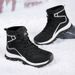 Northeast Winter Boots For Women, Waterproof, Non-Slip, Warm, Fleece-Lined, Thickened, Comfortable, Outdoor Hiking, Snow_vogvips.com