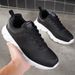 Men's Leather Waterproof Non-Slip Sports Soft Sole Lightweight Breathable Running Black Work Casual Travel Shoes_vogvips.com