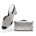 Row drill carp pattern all-in-one round head casual high heels fashion wear sandals with handbag suit_vogvips.com
