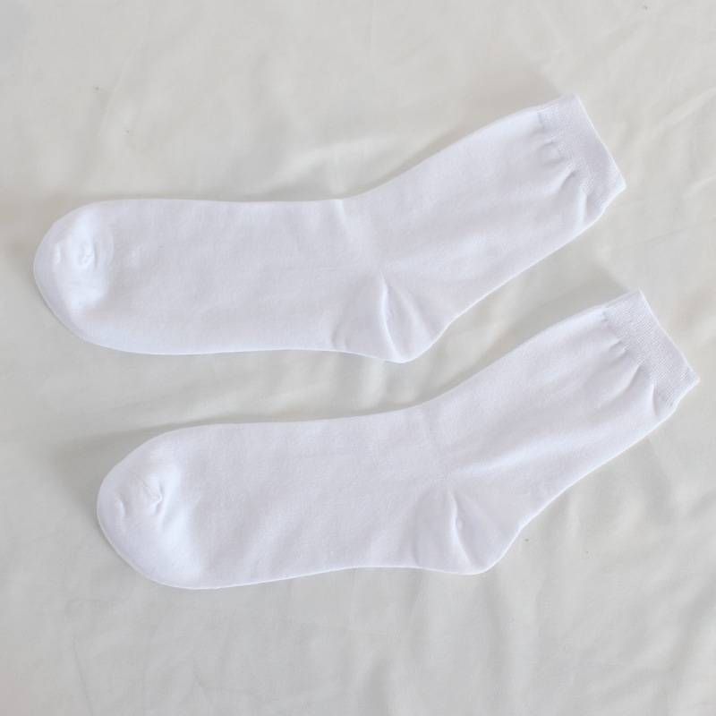Plus-size men's socks Solid color dress socks casual cotton socks mid-tube socks men's and women's unisex socks plus-size_vogvips.com
